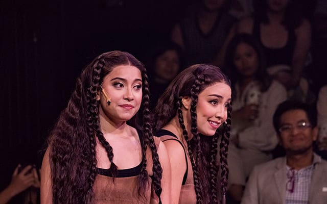 Krystal Kane and Molly Langley as Daisy and Violet Hilton. Photo courtesy of The Sandbox Collective